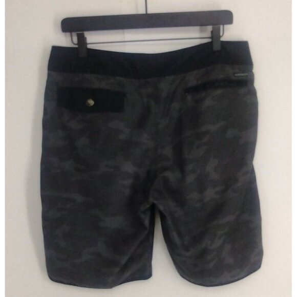 Quiksilver Amphibians Camo Black Gray Swim Surf Summer Hybrid Boardshorts Men 32 - Picture 2 of 8